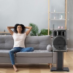 2 x Wood Speaker Stands 5.9 Inch (15cm) Speaker Stand Hollowed Bases