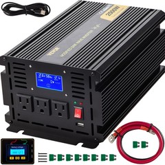 VEVOR Modified Sine Wave Converter 2500W 5000WDC 12V To AC 120V w/LCD