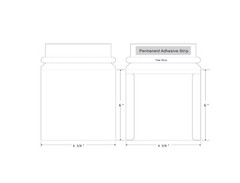 50 PK 6 3/8 x 6 Inches CD White Cardboard Mailer Envelope with Self Seal Strip