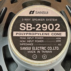 VTG NOS Old School Car Audio Sansui SB-2902 6 x 9 Polypropylene 2 Way Speaker