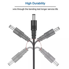 16ft DC Power Extension Cable 5.5mm x 2.1mm Male Female Cord 18AWG 12V 24V 10A