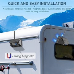 10.1″ Wireless Monitor DVR 4x Solar Magnet Standby Backup Camera For Trailer RV