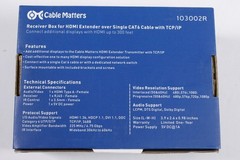 Cable Matters HDMI Extender Receiver Box Over Single Cat 6 Cable 103002R