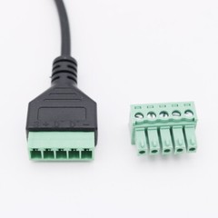 Mini USB Male to 5 Pin Screw Connector with Shield Terminal Plug Adapter Cable