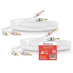 Nakamichi Excel Series Banana Plug with 12AWG Speaker Cable OFC CL2 Rated 1-Pair