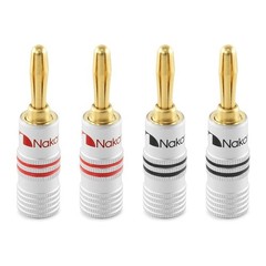 Nakamichi Excel Series 24k Gold Plated Banana Plug 12 AWG – 18 AWG Gauge Size…