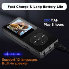 Portable Bluetooth MP4 MP3 Player 16G HIFI Music Speaker Media FM Radio Recorder