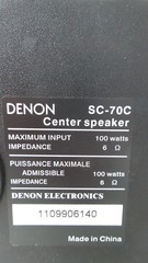 Denon SC-70C Center Speaker – Free Shipping