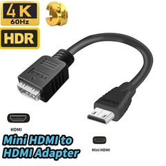Mini HDMI to HDMI2.0 Adapter Male to Female Short Cable 4K 60Hz Video Converter