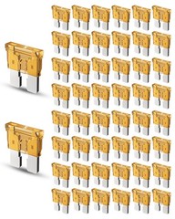 Riseuvo 50pcs 5A Standard Car Fuses – 5 AMP Automotive Fuses(ATO/APR/ATS), 32V (