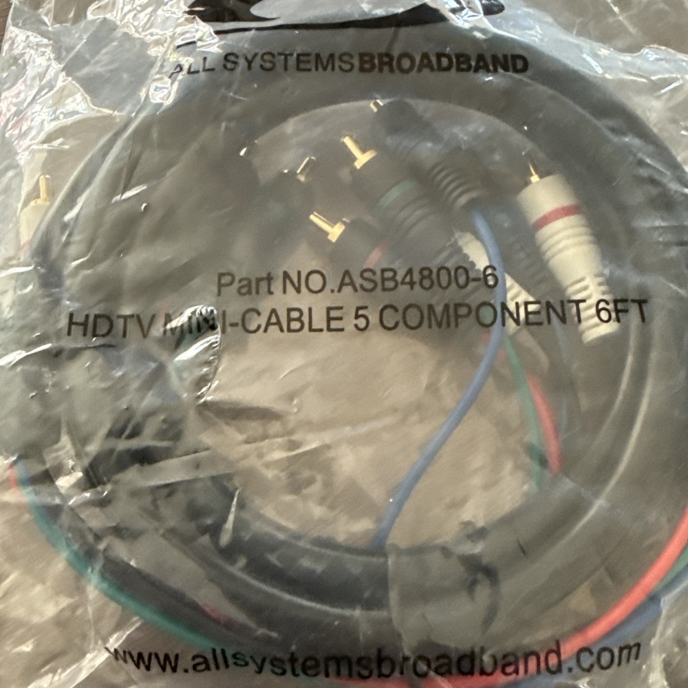 COMPONENT 6ft Cable Video AUDIO RCA 1080p HDTV Dvd VHS Tv