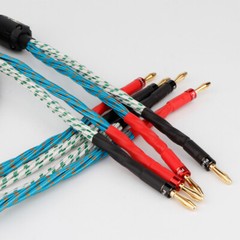 HI-END Pair Speaker Cable Bi-Wire 12 AWG HiFi Loudspeaker Single Wire