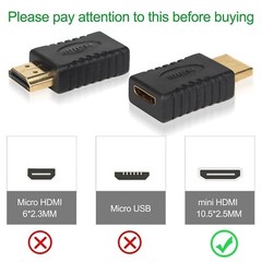 Premium GOLD HDMI Connector Male to HDMI Mini Connector Female adapter