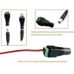 20PAIRS 12V Male+Female 2.1×5.5MM DC Power Jack Plug Adapter Connector for CCTV