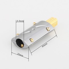Viborg HI-END 24K Gold Plated USB2.0 Plug USB A, USB B Connector DIY Hi Fi USB