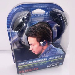 Aiwa HPAJ40 Adjustable Neckband Running Jogging Headphones for Phones CD DVD MP3