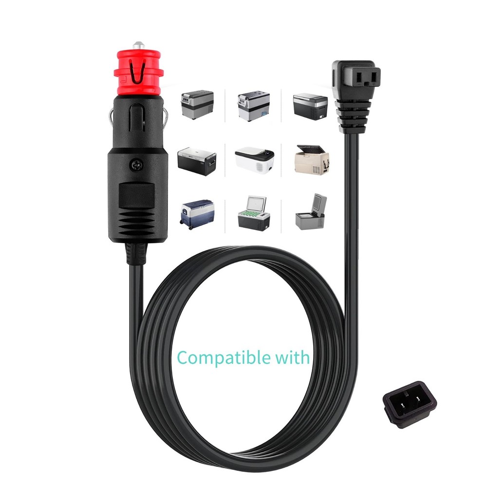 Power Cord Cable for 12V Fridge Freezers DC 12V Car Refrigerator RV Refrigera