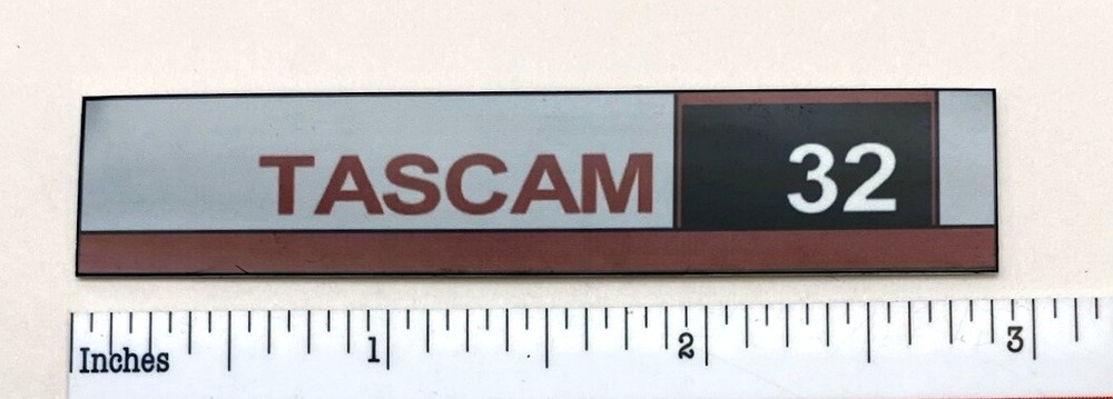TASCAM 32 Tape Deck Badge Custom Aluminum