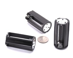 3-Slot AA Battery Holder Case 6V Cylindrical Battery Box No Wires 4 Pack