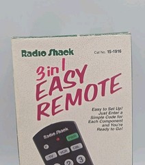 NOS Radio Shack 3 in 1 Easy to Use Universal Remote Control 15-1916 1990’s
