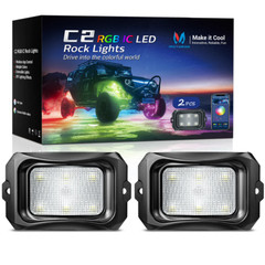 1Set 2/8/10/12 Pods C2 Max RGB-IC LED Rock Lights Underbody Extend Up to 24 Pods