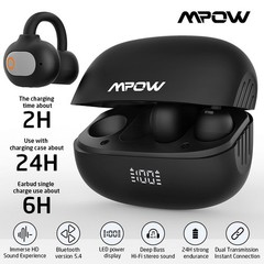 Mpow Ear Clip Wireless Earphones Low Latency Bluetooth Headphones Sports Earbuds