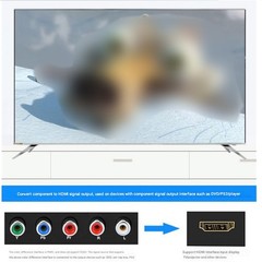 5 RCA Ypbpr Component Coaxial Audio to HDMI Video Converter for DVD PS2 XbAr