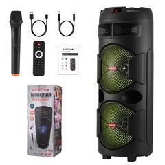 Loud Portable Bluetooth Speaker Dual Sub woofer Party Heavy Bass Sound System