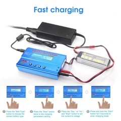 B6 Battery Charger AC 80W Mini Lipo Balance Charger/Discharger with Power Supply