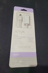 Ativa Mini DisplayPort to HDMI Pigtail Adapter -White- New!