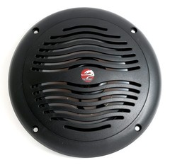 6 1/2″ 2-Way Waterproof Black Marine Speaker – 6.5 Inch Integral Grill RV Boat