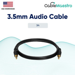 3.5mm AUX Cable Audio Headphone Male to Male 1/8″ Stereo Cord Car iPhone Samsung