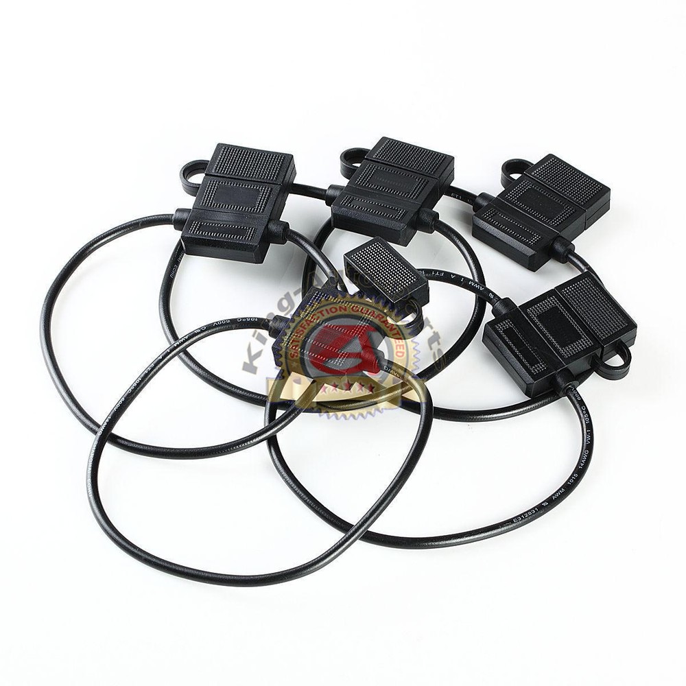 5pcs 14 GAUGE ATC FUSE HOLDER IN-LINE AWG WIRE COPPER 12V POWER BLADE
