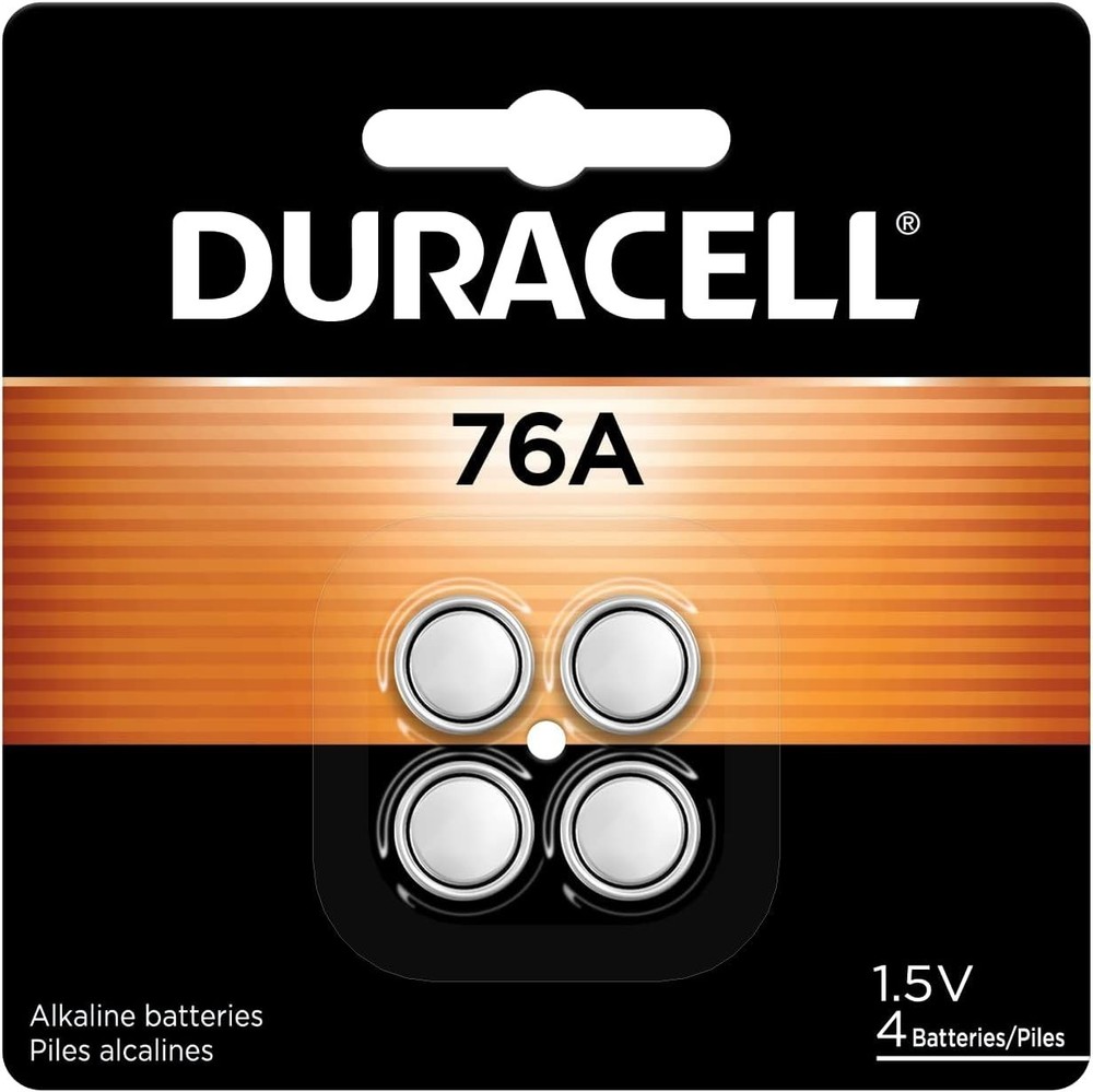 Duracell 76A 1.5V Batteries, 4 Count (Pack of 1), 76A 1.5 Volt Battery