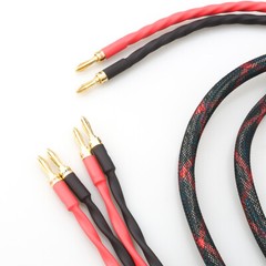 One Piece 12AWG OCC Pure Copper HIFI Audio Bi-wire Speaker Cable 2 to 4 Plugs