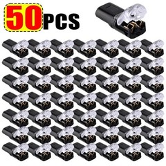 2-Way Quick Wire Connectors Waterproof Locking Buckle 18-22AWG Solderless