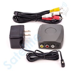 SatelliteSale RF Modulator RCA to RF Coaxial Converter w/ Power and AV Cable