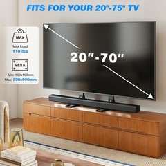 Universal TV Stand for 20-70 inch Flat Curved TVs, Height