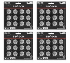 48-pack CR2450 3V Bevigor Lithium Coin Button Cell Battery for Key Fob Sensors