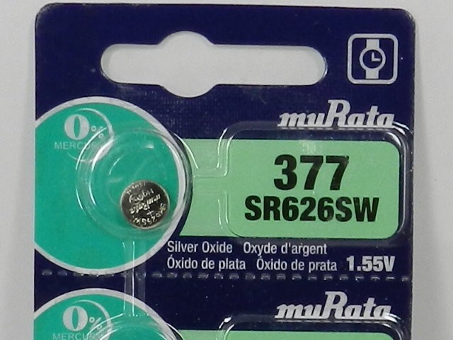 MURATA 377 SR626SW Watch Battery 1Pc (Exp. 10/2030)