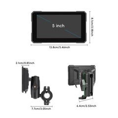 7″ Wireless CarPlay Android Auto Portable Screen Waterproof Motorcycle Navigator