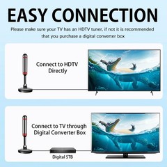 Compact 5.5 in TV Antenna – Strong Magnetic Base & Long Range Reception