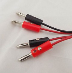 1 Set 4mm Banana Male Plug To Banana Male Plug Probe Cable Red & Black 1m/3ft