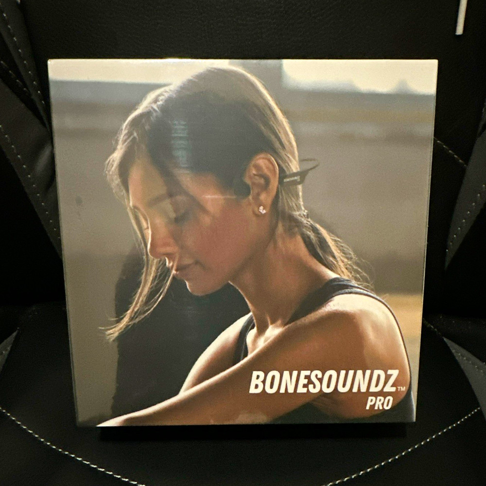 BoneSoundz Pro Bone Conduction Open-Ear Bluetooth Headphones Black SEALED