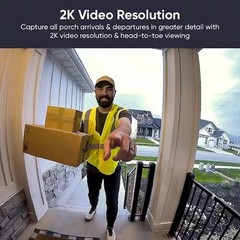 ✅ Wyze Video Doorbell v2 2K Wired Smart Security Camera Black — Excellent ✅