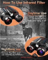 Night Vision Goggles – Smart APP 4K Night Vision Binoculars, 10000mAh Battery…