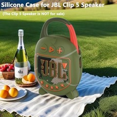 Silicone Cover Case for JBL Clip 5 Ultra Portable Bluetooth Speaker, Squad