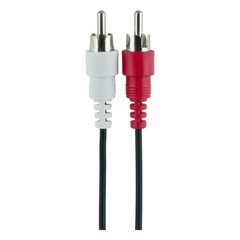 2-Pack GE 12ft RCA Audio Cable 2-RCA Male to Male Color Coded Black 34491