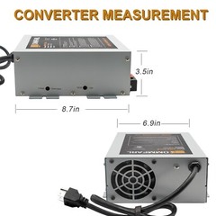 75AMP 110VAC to 12VDC Power Supply Converter Battery Charger for RV White