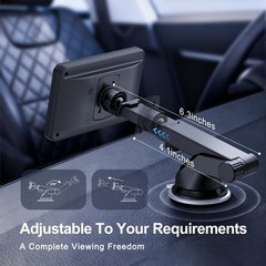 EWAY Suction Cup Mount for CarPlay Display, Backup Camera Monitor, Black